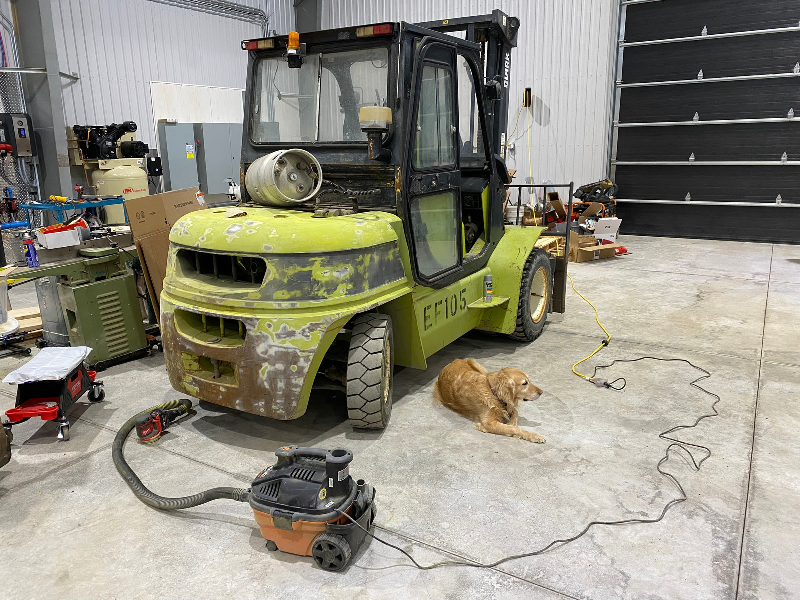Shop Time with Dad: Forklift Progress & Dump Truck Fuel Tank Changeout