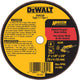 DEWALT 3" x 0.035" 36 Grit Type 1 Cutting Wheel – A36T, 1/4" Arbor (DW8708)