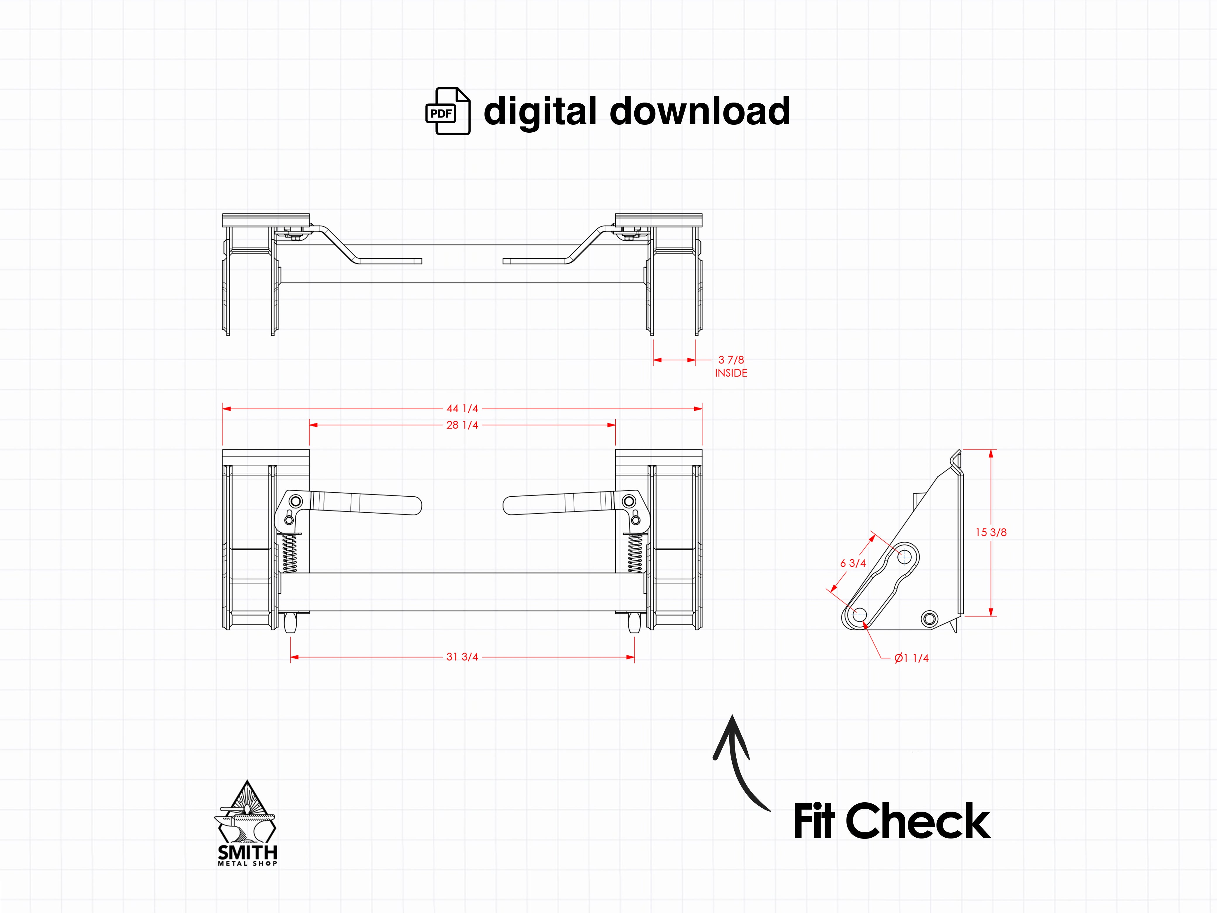 Quick Coupler COMBO KIT - DIY Plans for Skid Steer (Attachment Plate and Coupler for Skid Steer)