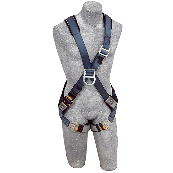 Capital Safety ExoFit Cross-Over Climbing Harness – Medium, Blue/Gray, Quick Connect, 1108676C