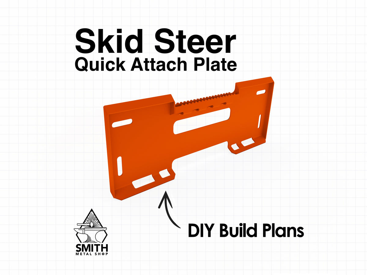 Skid Steer Quick Attach Plate DIY Plans | Homemade DXF Attachment ...