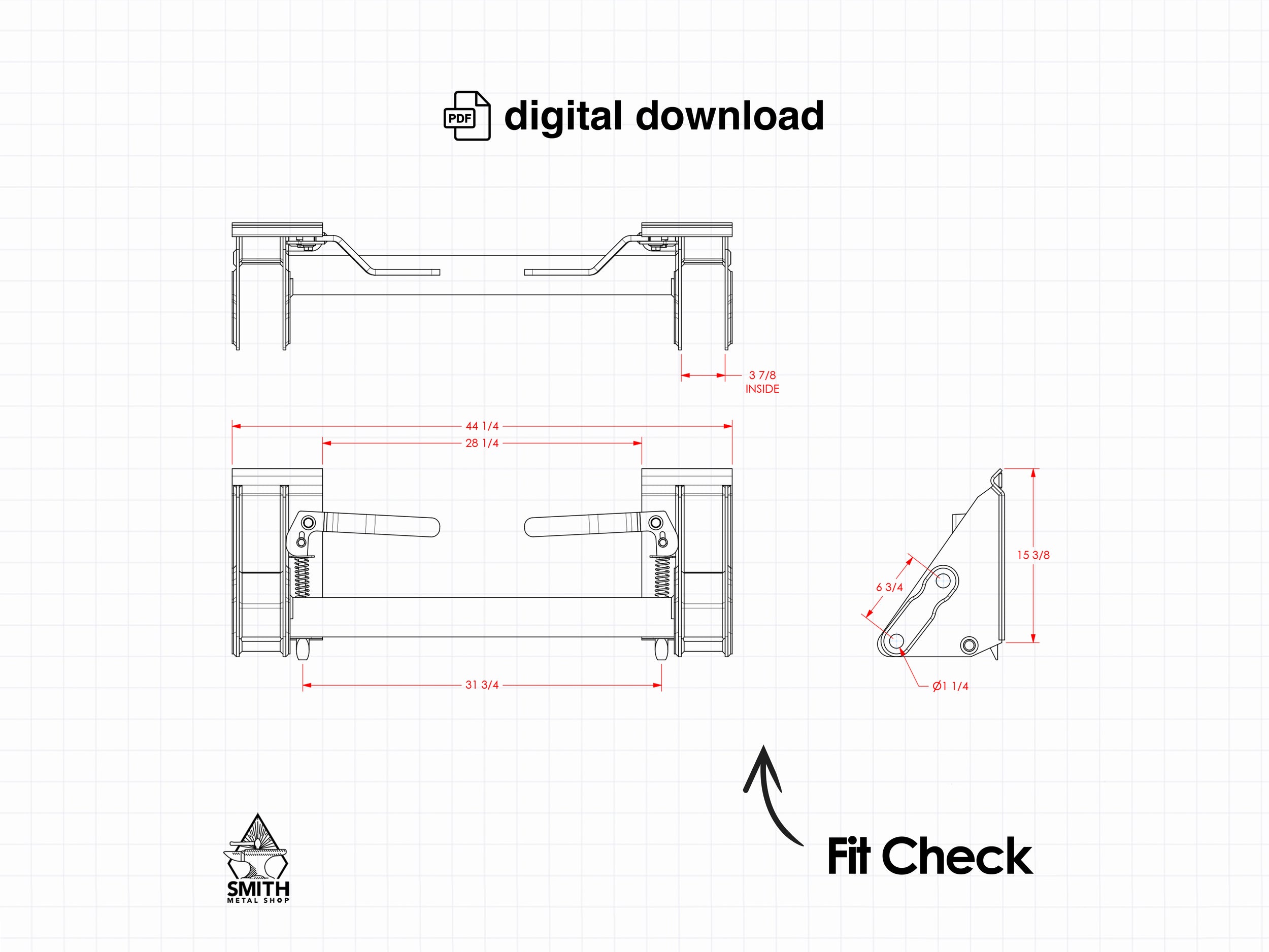 Quick Coupler for Skid Steer DIY Plans (Coupler ONLY)