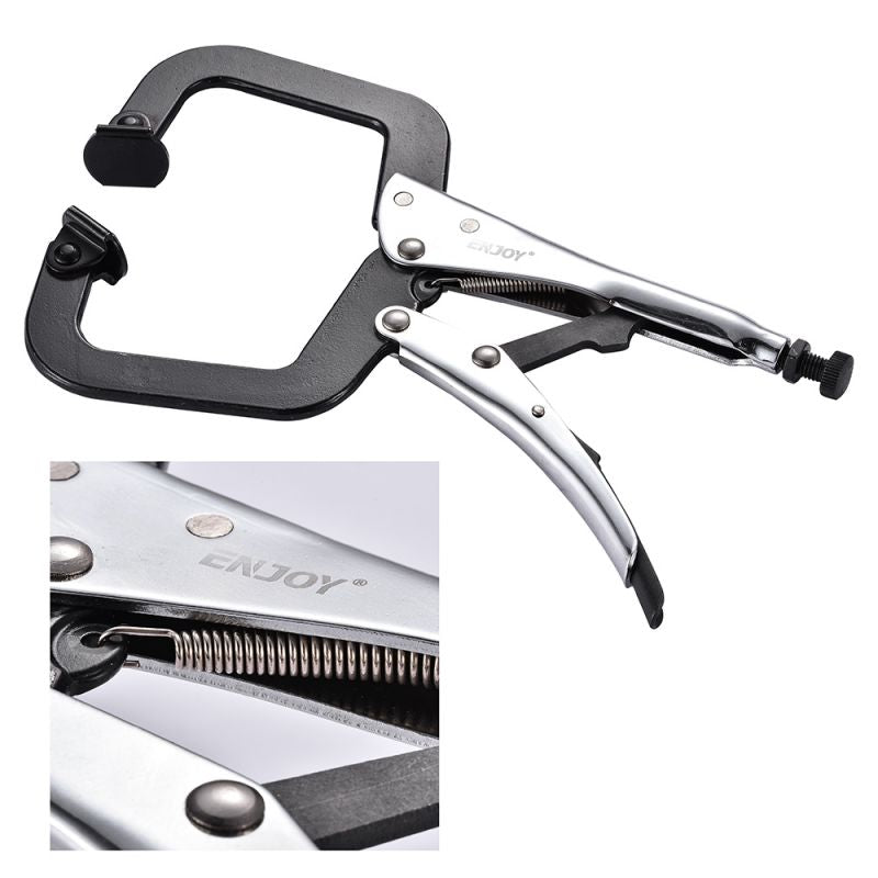 SMS Heavy Duty Locking C-Clamps Pliers – 6″ & 11″ | Blunt Nose or Pivoting Foot